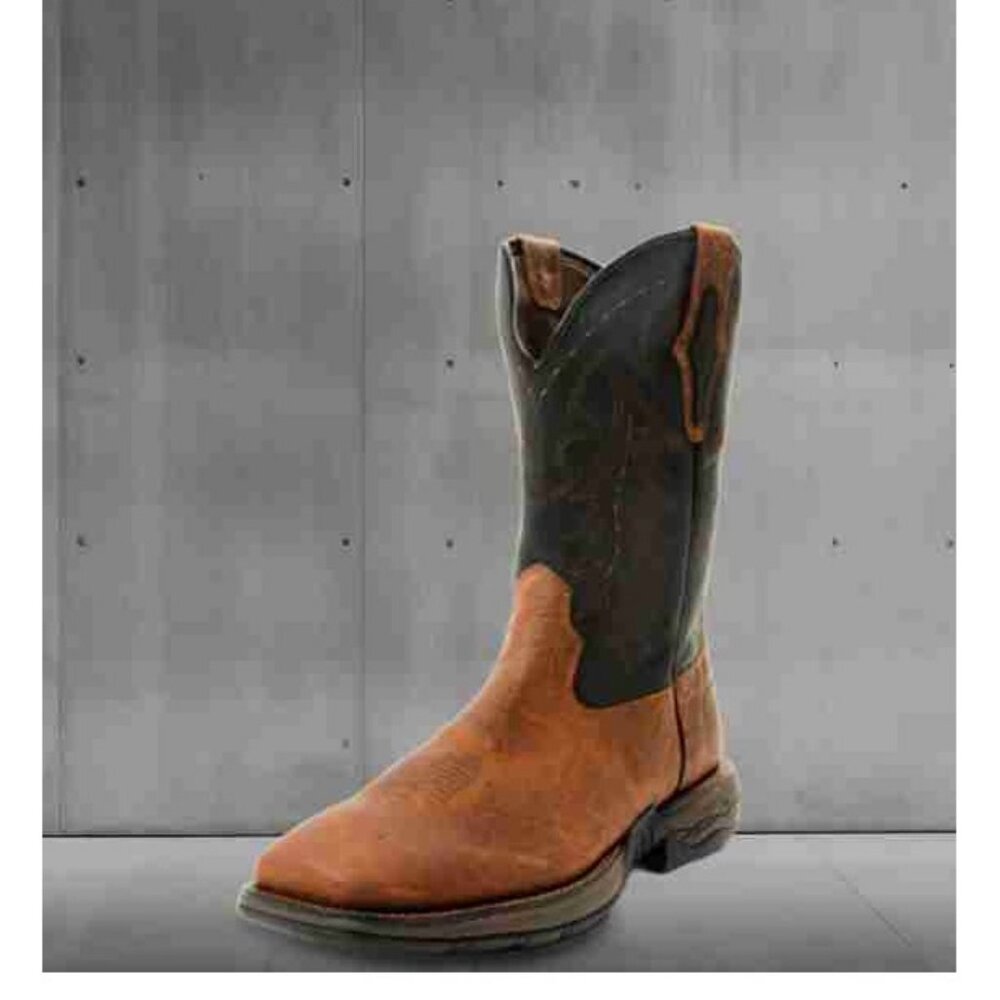 Cody James Mens Brown Broad Square Toe Design Performance Boots